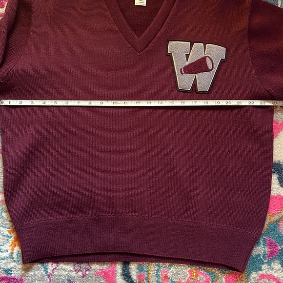 Vintage UNISEX Cheerleader Varsity Letterman Sweater 100% Wool - Picture 11 of 14